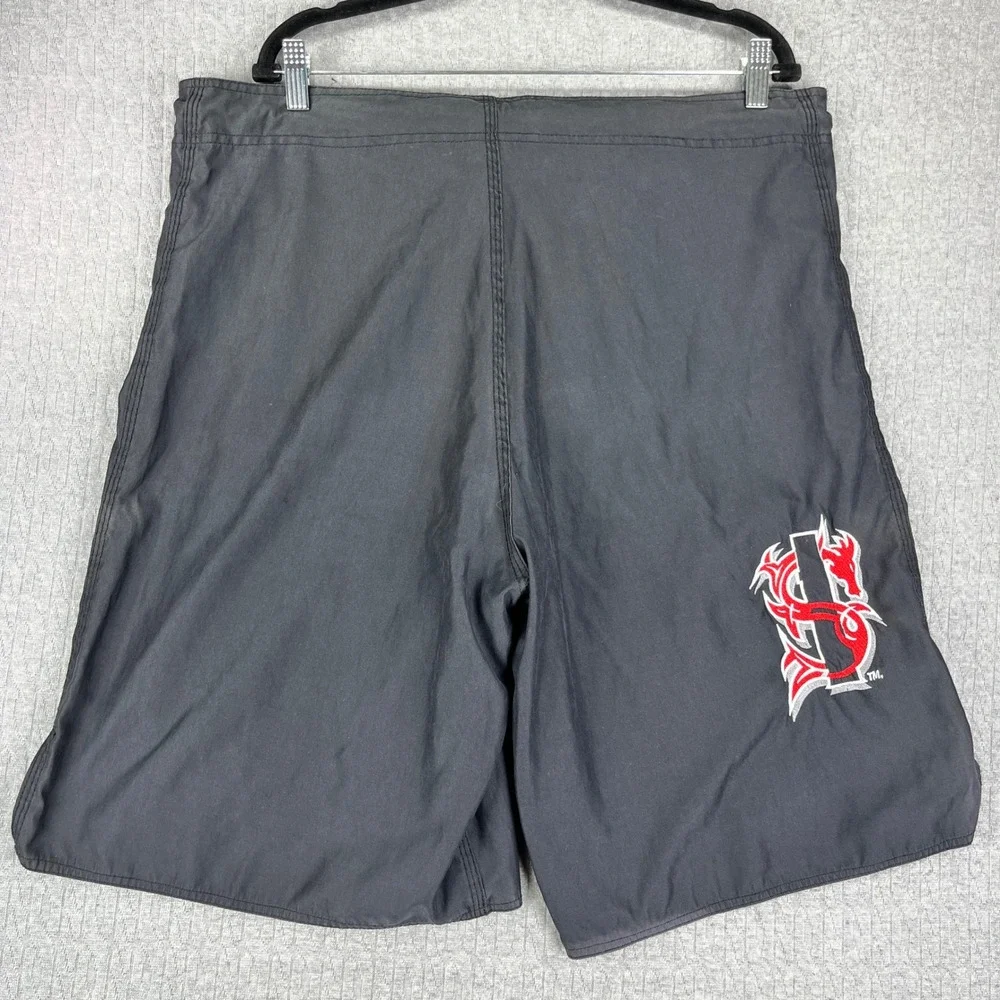 Submit One MMA Fight Shorts Men 40 Black UFC Tribal Dragon Grappling Combat Gear